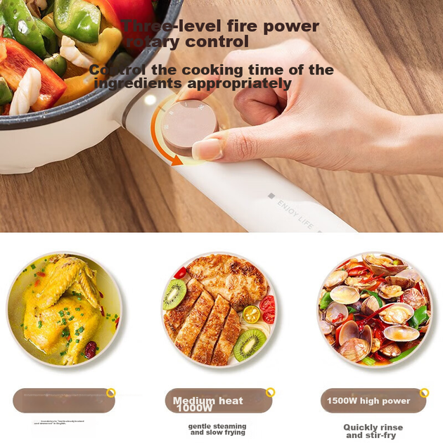 Плита Midea Wok электрическая пароварка, 3.5л, антипригарная, HGE2515 - изображение 7