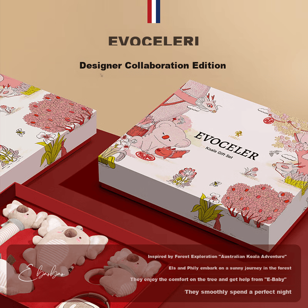 Подарочный набор EVOCELER для новорожденных, игрушки для малышей от 0 до 1 года, приветственный подарок, мягкая кукла, развивающие игрушки, подарки на полнолуние и первый день рождения. - изображение 8