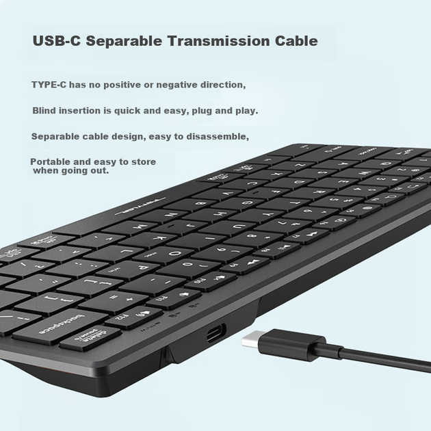 Клавиатура проводная A4Tech FX51 USB-C Белый - изображение 5