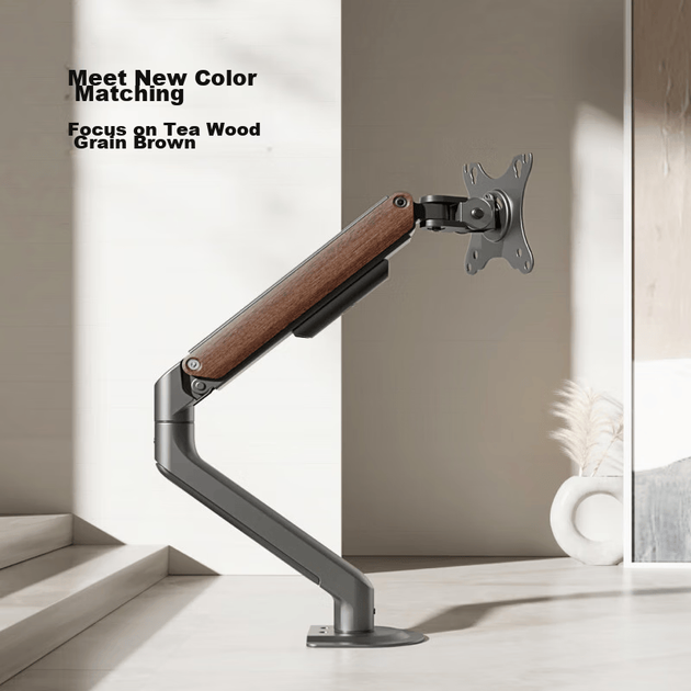 Подставка Brateck Beihu E350ez для монитора механическая, 17-32", коричневая - изображение 10