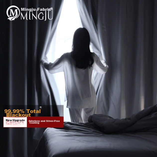 Шторы MINJU, плотные шторы, шторы с отделкой, солнцезащитные шторы, полиэстеровая тафта, светло-серый цвет, крючковое крепление, размер 3,0*2,7 см, одно полотно. - изображение 5