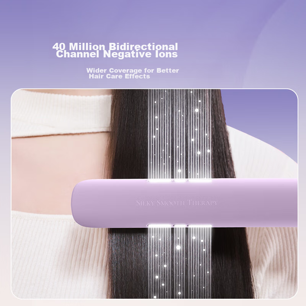 Випрямляч для волосся Lena Flat Iron з негативними іонами, дбайливий до волосся, подвійне використання для випрямлення та завивки, випрямляч для волосся для жінок, електричний випрямляч для чубчика та волосся, подарунок LN-H2 фіолетовий - изображение 5