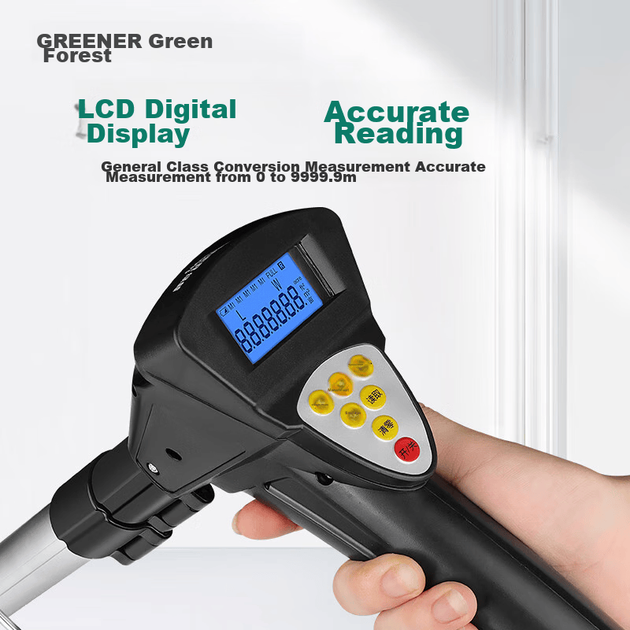 Измерительное колесо GREENER, роликовый измерительный прибор, измерительная линейка, роликовая линейка с электронным цифровым дисплеем, большое колесо 50 см. - Фото 5 Измерительное колесо GREENER, роликовый измерительный прибор, измерительная линейка, роликовая линейка с электронным цифровым дисплеем, большое колесо 50 см. - изображение 5