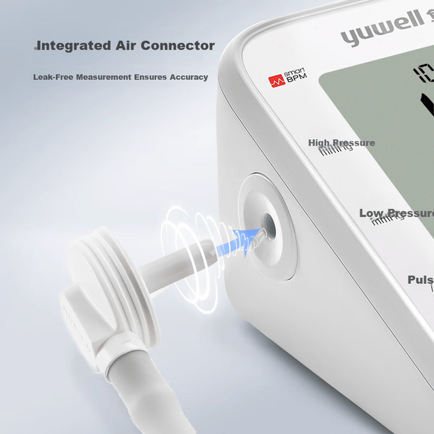 Електронний тонометр Yuwell Arm YE660F з голосовим керуванням, без підсвічування, високої точності та медичного класу, подарунок на День матері для літніх людей - изображение 9