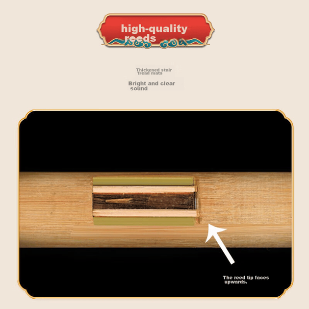 Мундштук Xiangsiniao Hulusi C Key Anti-Fall Natural Lacquer Ebony, призначений для початківців, дітей та учнів початкової школи - Фото 6 Мундштук Xiangsiniao Hulusi C Key Anti-Fall Natural Lacquer Ebony, призначений для початківців, дітей та учнів початкової школи - зображення 6