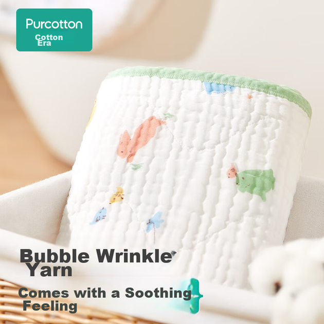 Полотенце банное детское PurCotton, марля, шестислойное, 120*120 см - Фото 6 Полотенце банное детское PurCotton, марля, шестислойное, 120*120 см - изображение 6