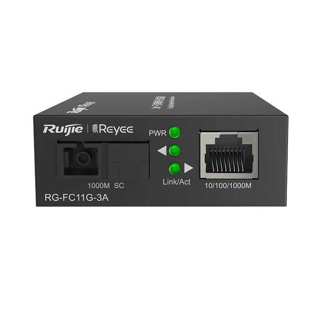 Медиаконвертер Ruijie RG-FC11G оптоволоконный одномодовый, комплект A+B, 3км - изображение 4
