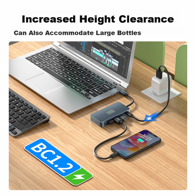 Док-станция расширения Acer Type-C с двумя портами HDMI и конвертером для зеркального отображения трех экранов HUB3.0 Hub PD100W, совместимая с ноутбуками Huawei на Android и другими устройствами расширения. - изображение 9