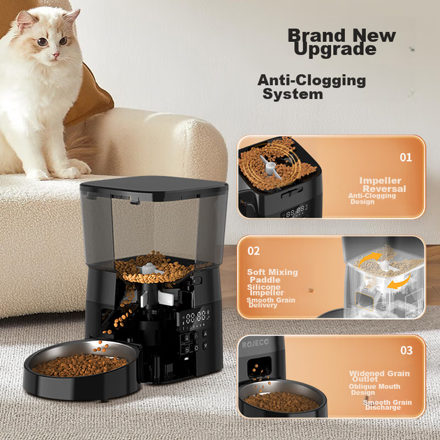 Кормушка Luojieke автоматическая для животных с таймером и Wi-Fi - изображение 6