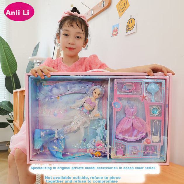 Лялька Anlili Барбі русалка для дівчаток - Фото 5 Лялька Anlili Барбі русалка для дівчаток - зображення 5