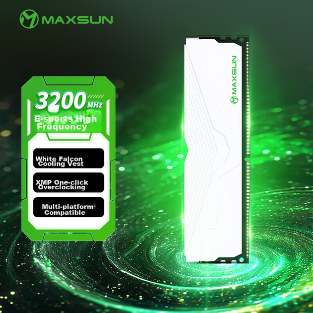 Оперативная память MAXSUN Falcon W4 DDR4-3200 8192MB PC4-25600 White - изображение 2