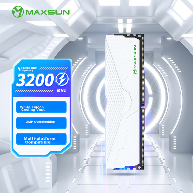Оперативная память MAXSUN Falcon W4 DDR4-3200 8192MB PC4-25600 White - изображение 3