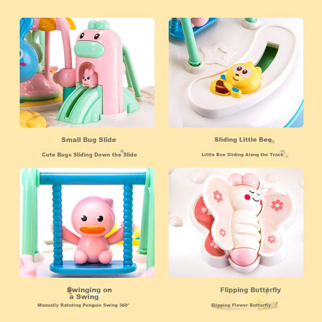 Многофункциональный игровой столик Xinge Baby Toy для новорожденных от 6 до 12 месяцев, музыкальное обучающее пианино, подарок на день рождения. - изображение 10