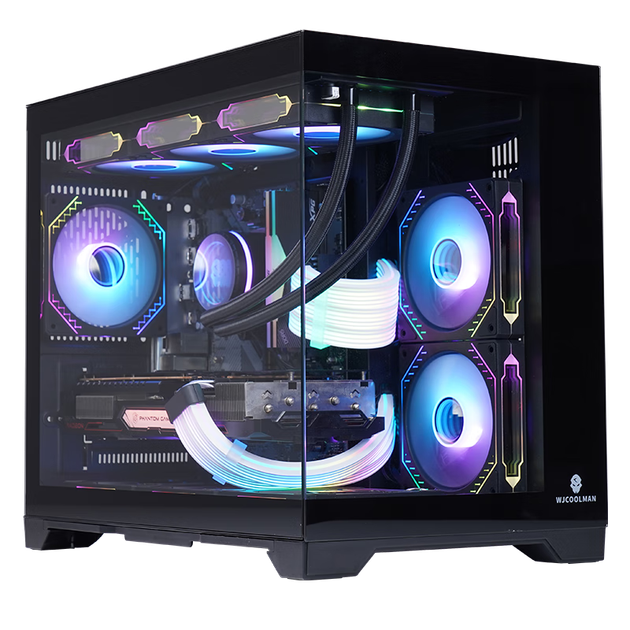 Wanjia Gungyongzhe Black No A-Pillar + Prism RGB Six-Fan Set, Seaside View Case for Desktop Computer Tower, M-ATX Motherboard/360 Water Cooling/9 Fans/4090 Graphics Card - Фото 6 Wanjia Gungyongzhe Black No A-Pillar + Prism RGB Six-Fan Set, Seaside View Case for Desktop Computer Tower, M-ATX Motherboard/360 Water Cooling/9 Fans/4090 Graphics Card - изображение 6