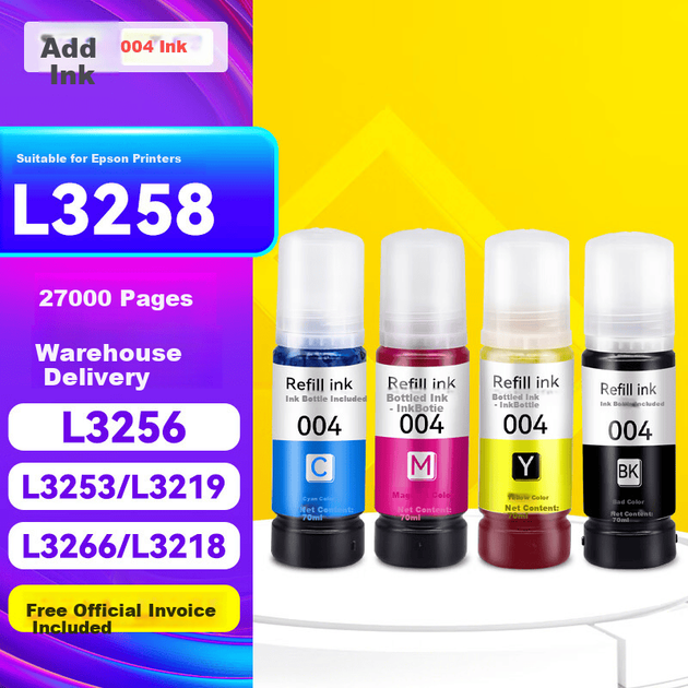 Чорнило Tianmo для Epson L3258/L3256/L3253/L3219/L3266 та ін., чорне - зображення 4