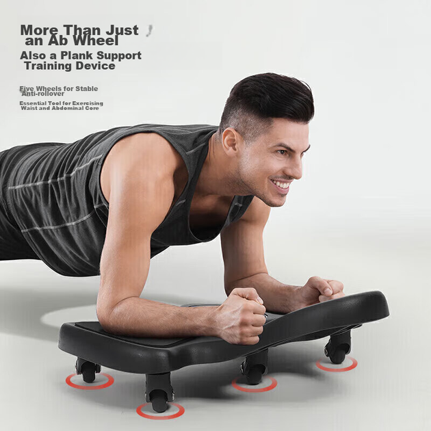 Тренажер для пресса Li-Ning Elbow Support Ab Wheel Plank Training Device Roller для домашних тренировок и фитнеса, предназначенный для мужчин. - изображение 5