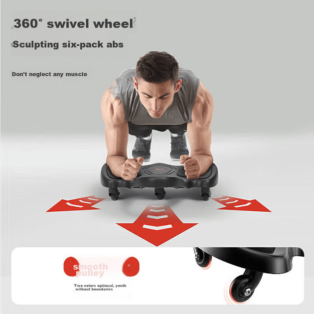 Тренажер для пресса Li-Ning Elbow Support Ab Wheel Plank Training Device Roller для домашних тренировок и фитнеса, предназначенный для мужчин. - изображение 8