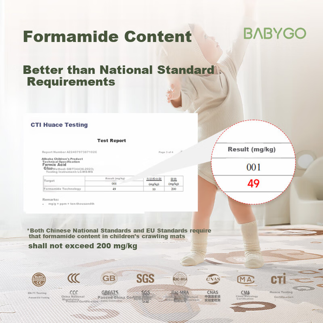 Коврик для ползания BG-BABYGO из XPE, потовщенный, без окантовки - Фото 9 Коврик для ползания BG-BABYGO из XPE, потовщенный, без окантовки - изображение 9