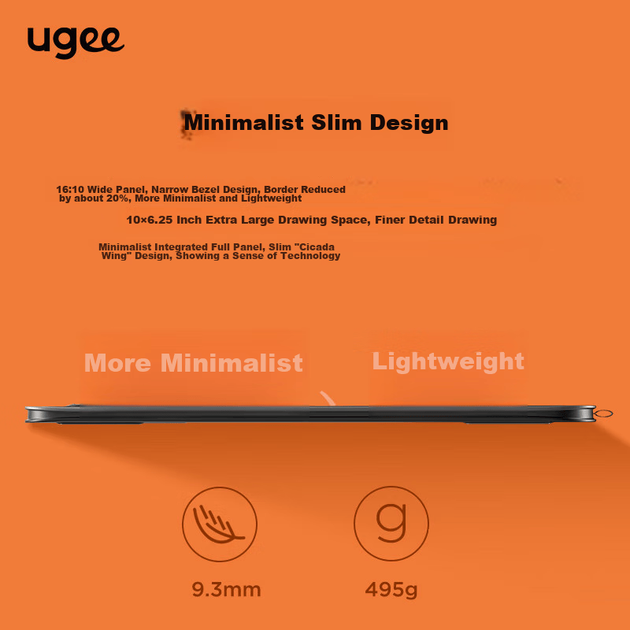 Цифровой графический планшет UGEE, чувствительность к нажатию 16K, портативная графическая панель, планшет для письма на компьютере, планшет для онлайн-уроков, доска для рисования, электронный планшет для рисования M908 - изображение 7