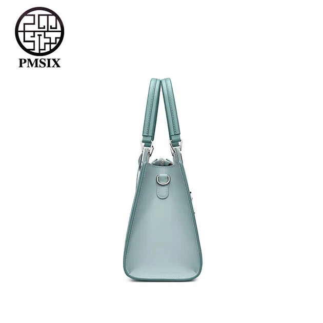 Женская сумка-тоут PmSix с китайской вышивкой, сине-зеленая (P120335) - Фото 5 Женская сумка-тоут PmSix с китайской вышивкой, сине-зеленая (P120335) - изображение 5