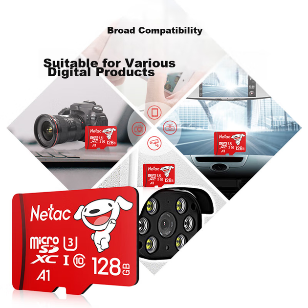 Карта памяти Netac JOYPro microSDXC 128GB UHS-I U3 V30 A1 Class 10 - изображение 6