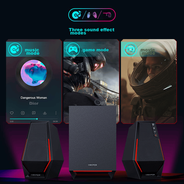 Игровые колонки EDIFIER HECATE G1500 Max 2.1, настольные колонки, Bluetooth-колонки, компьютерные колонки для настольных компьютеров и ноутбуков, черные, подарочная упаковка. - изображение 6