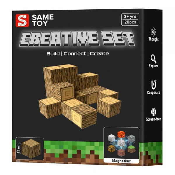 Магнитный конструктор Same Toy Creative Set Wood 20эл mcraft-1711-sm - Фото 1 Магнитный конструктор Same Toy Creative Set Wood 20эл mcraft-1711-sm - изображение 1