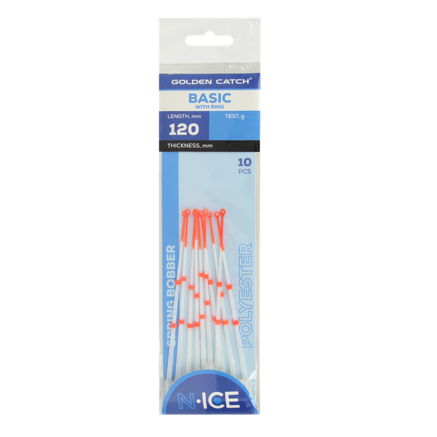 Кивок лавсановый GC N-Ice Spring Bobber Basic with Ring 120мм 0.1-0.45г (10шт) - Фото 3 Кивок лавсановый GC N-Ice Spring Bobber Basic with Ring 120мм 0.1-0.45г (10шт) - изображение 3