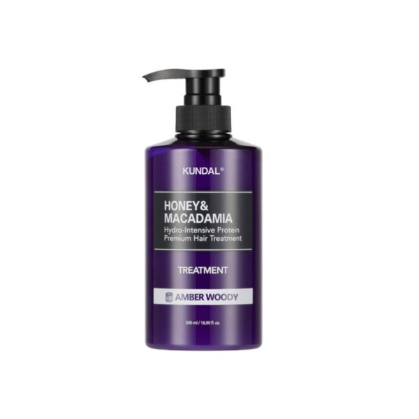 Кондиціонер-маска KUNDAL Honey & Macadamia Protein Hair Treatment Amber Woody для волосся 500 мл - Фото 1 Кондиціонер-маска KUNDAL Honey & Macadamia Protein Hair Treatment Amber Woody для волосся 500 мл - зображення 1
