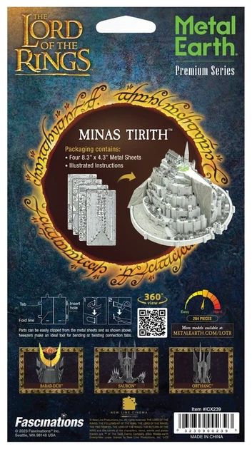Металевий 3D конструктор "Володар перснів Башта Мінас Тіріт", Metal Earth, ICX239 - изображение 7