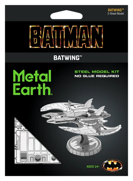 Металевий 3D конструктор "Бойовий автомобіль Batman 1989 Batwing", Metal Earth, MMS373 - Фото 7 Металевий 3D конструктор "Бойовий автомобіль Batman 1989 Batwing", Metal Earth, MMS373 - изображение 7