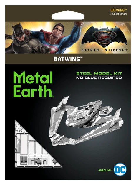 Металевий 3D конструктор "Бойовий корабель Batman v Superman Batwing", Metal Earth, MMS376 - изображение 6