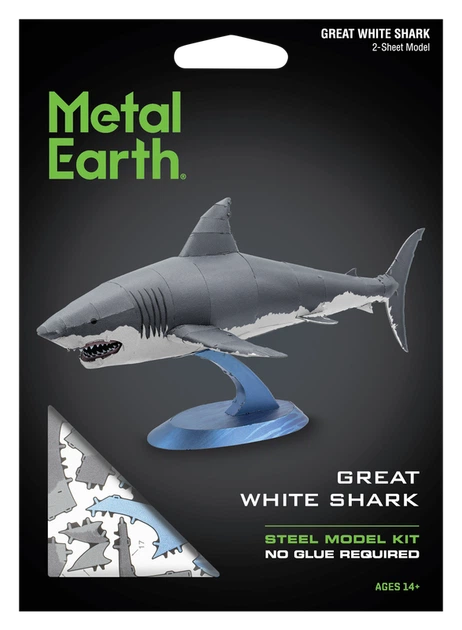 Металевий 3D конструктор "Біла акула", Metal Earth, ME1008 - зображення 7