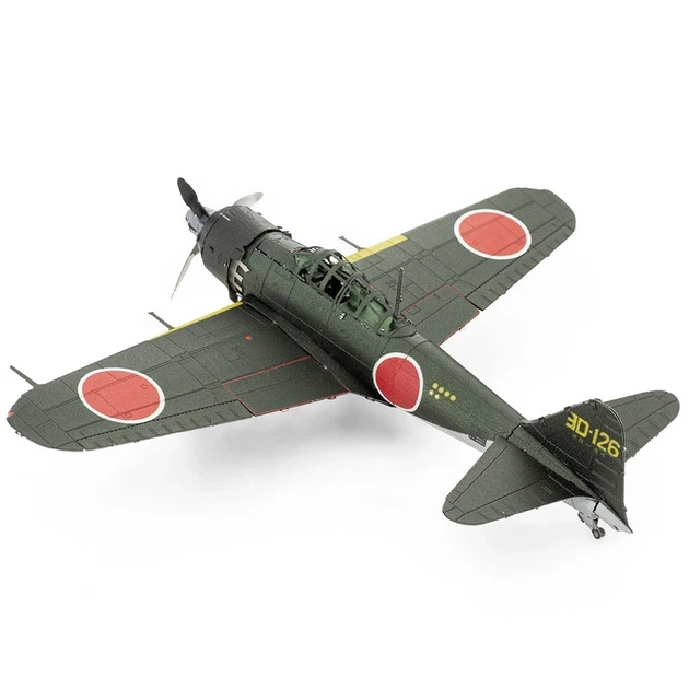 Металевий 3D конструктор "Японський винищувач Mitsubishi Zero", Metal Earth, ME1012 - зображення 3