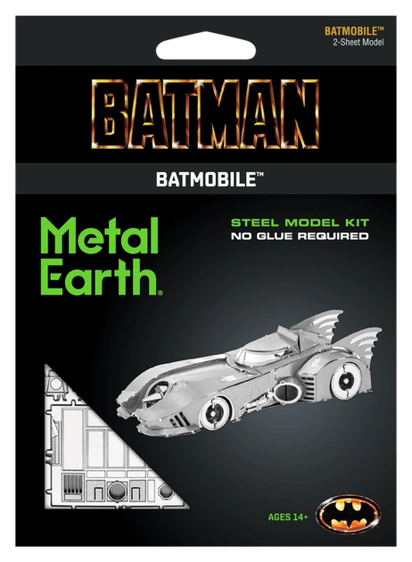 Металевий 3D конструктор "Автомобіль Batman 1989 Batmobile", Metal Earth, MMS372 - Фото 7 Металевий 3D конструктор "Автомобіль Batman 1989 Batmobile", Metal Earth, MMS372 - изображение 7