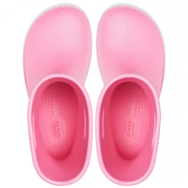 Дитячі гумові чоботи Crocs Crocband Rain Boot kids 25 р 14.1-14.9 см Рожеві 205827-C8 Lemonade/Lavender - зображення 4