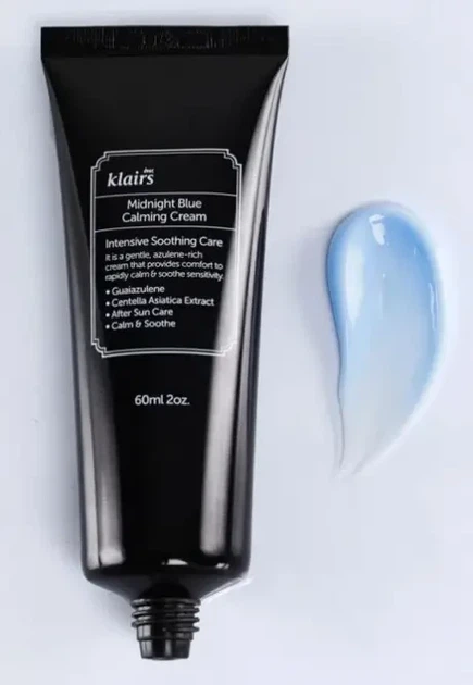 Восстанавливающий крем для лица с азуленом Dear, Klairs Midnight Blue Calming Cream 60 мл - зображення 2