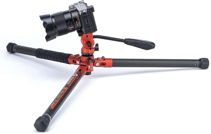 Fotopro X-Aircross 3 Lite Video карбоновый штатив 1.03 кг 154 см жидкостная головка Quick Lock для камеры и смартфона - изображение 6