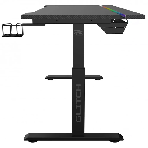 Игровой компьютерный стол для геймера 1400x600 мм с регулировкой высоты RGB подсветкой и с карбоновым покрытием столешницы - изображение 13