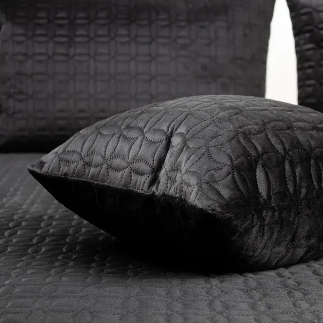 Покривало ТЕП VELOUR Мозаїка велюр євро 220х240 см Чорний (55860220240) - зображення 3