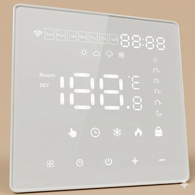 Терморегулятор для теплого пола In-Therm СЕНСОРНЫЙ PT 081 WHITE - изображение 3