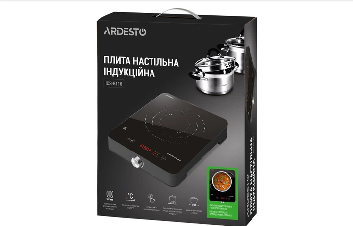 Настольная варочная поверхность Ardesto ICS-B116 1800вт - изображение 7