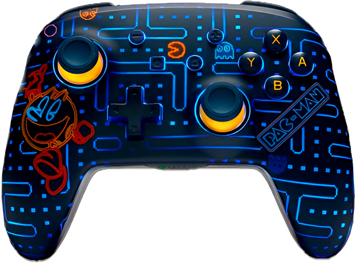Kontroler PowerA Nintendo Switch Enhanced Wireless Controller PAC-MAN Neon Arcade (0617885141515) - Zdjęcie 1 Kontroler PowerA Nintendo Switch Enhanced Wireless Controller PAC-MAN Neon Arcade (0617885141515) - obraz 1
