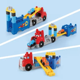 Ciężarówka Mega Bloks Buduj i ścigaj się + 2 samochody i klocki 19 elementów JFR29 2 (194735303977) - obraz 4