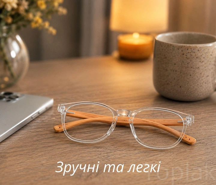 Очки для компьютера Blue Light антибликовые без диоптрий унисекс Zenottic прозрачные 2100152 - изображение 5