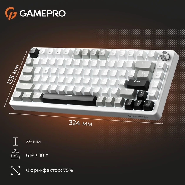 Клавіатура GamePro Genesis Silverlight MK126 YH Switches Grey - зображення 3