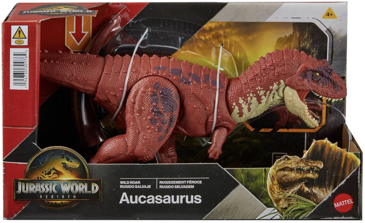 Динозавр Ауказавр Світ юрського періоду Jurassic World Rebirth Wild Roar Aucasaurus Dinosaur Mattel (JGB88) - Фото 8 Динозавр Ауказавр Світ юрського періоду Jurassic World Rebirth Wild Roar Aucasaurus Dinosaur Mattel (JGB88) - зображення 8