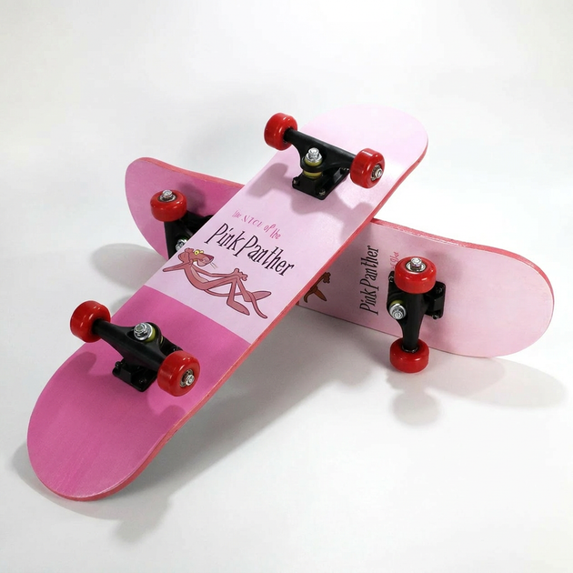 Дитячий міні скейт скейтборд дитячий рожева пантера SP-Sport Kids 1407 Pink-White - зображення 6