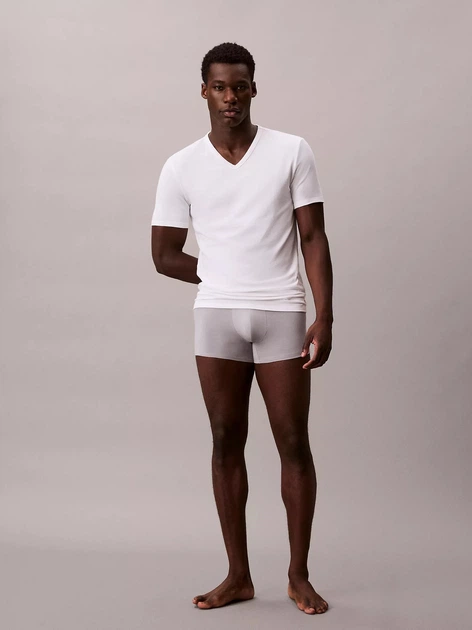 Набор нательных маек мужских Calvin Klein 903663618 M 3 шт Белый/Красный/Черный (1159862459) - изображение 6