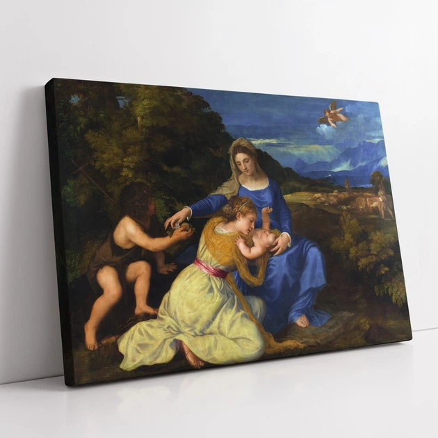 Інтер'єрна картина Мадонна Альдобрандіні, Тіціан, Titian, Aldobrandini Madonna, 30×42 см (id6978) - зображення 2